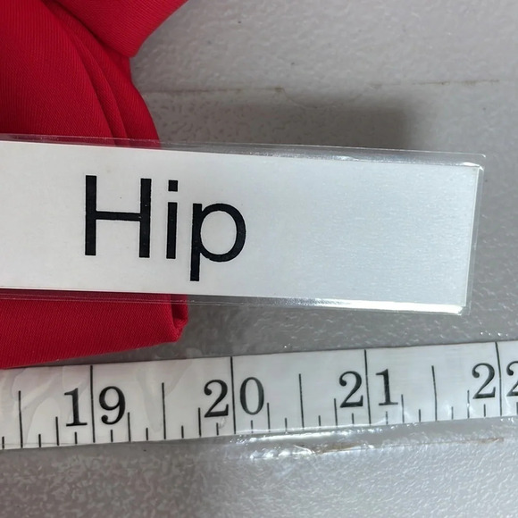 Trina Turk Dress Red Knee Length Sheath V-Neck Bell Sleeves Size 2 - Picture 15 of 16